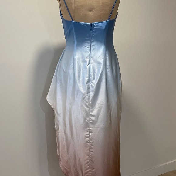 Silk Ombré Tie Dye Slip Gown - Picture 4 of 12